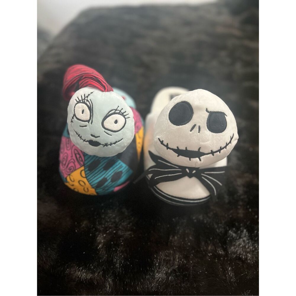 Nightmare Before Christmas Slippers Jack & Sally Womens 11/12‎ Slip On Disney